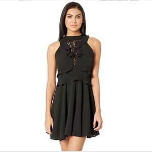 BB Dakota Black Cocktail Mini Dress with Lace Cutout NWOT